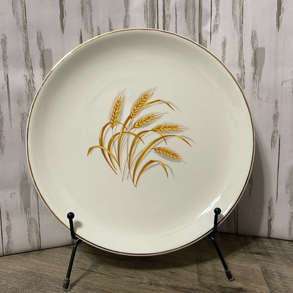 Vintage Homer Laughin Golden Wheat Made in USA‎ 22K Gold Plates Lot of 5